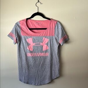 Under Armour Women's Gray and Pink Top